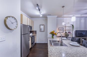 Granite countertops throughout